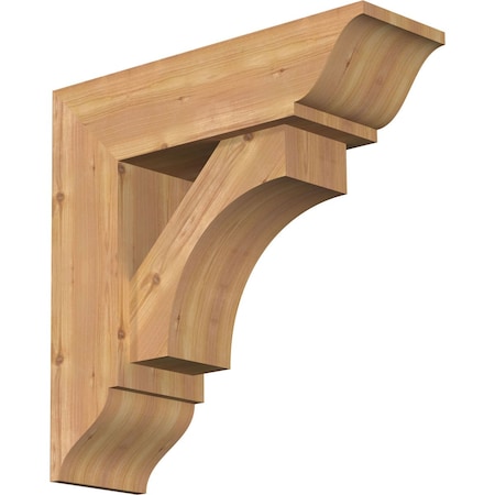 Ekena Millwork Westlake Traditional Smooth Bracket w/ Offset Brace, Western Red Cedar, 7 1/2"W x 24"D x 24"H BKT0806X24X24WTL01SWR